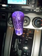 Purple Led Light Crystal Bubble Gear Knob.