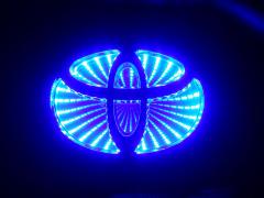 TOYOTA 3D LED LIGHT BADGE DECAL LOGO CAR TRUNK EMBLEM STICKER LAMP BLUE