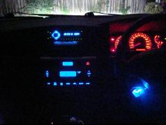 Blue LED light modding (center console)