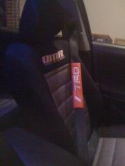 The AMR seat covers and TRD seat belt pads